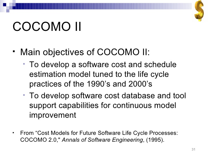 cocomo software estimation